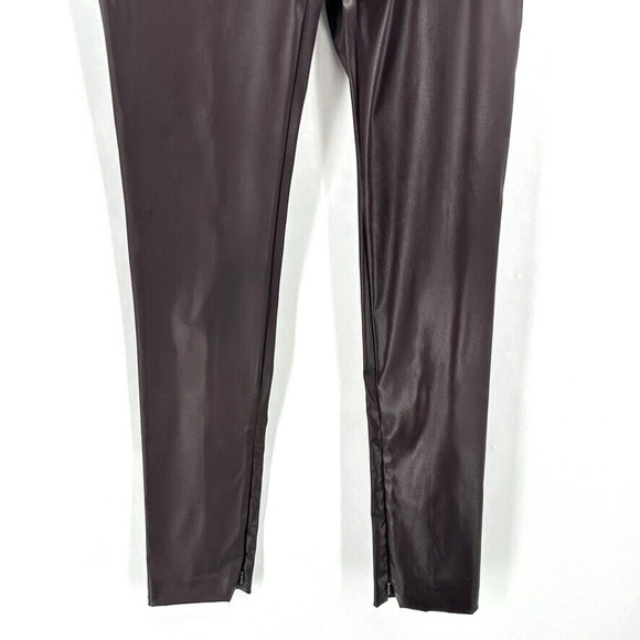 Theory NP Chintz Skinny Legging Stretch Ankle‎ Zip Size 6 Brown Preppy Date Glam - Picture 4 of 12